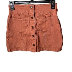 Forever 21 Juniors Colored Denim Mini Skirt